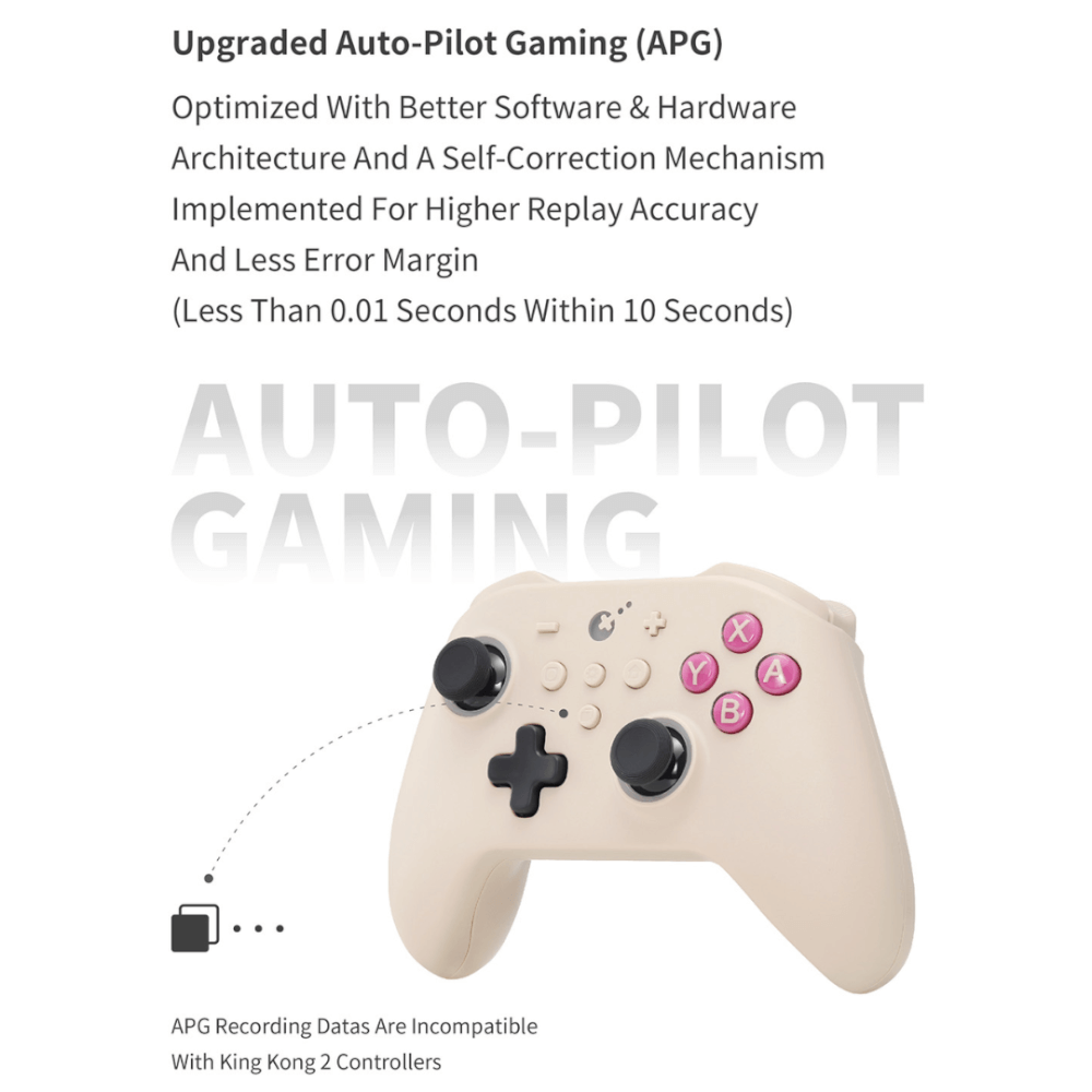 จอยเกมไร้สาย GuliKit Pro Controller NS38 KK3 PRO สีครีม